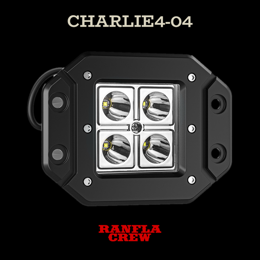 Faro Auxiliar Empotrable 4". 12W. Blanco o Ámbar. CHARLIE4-04