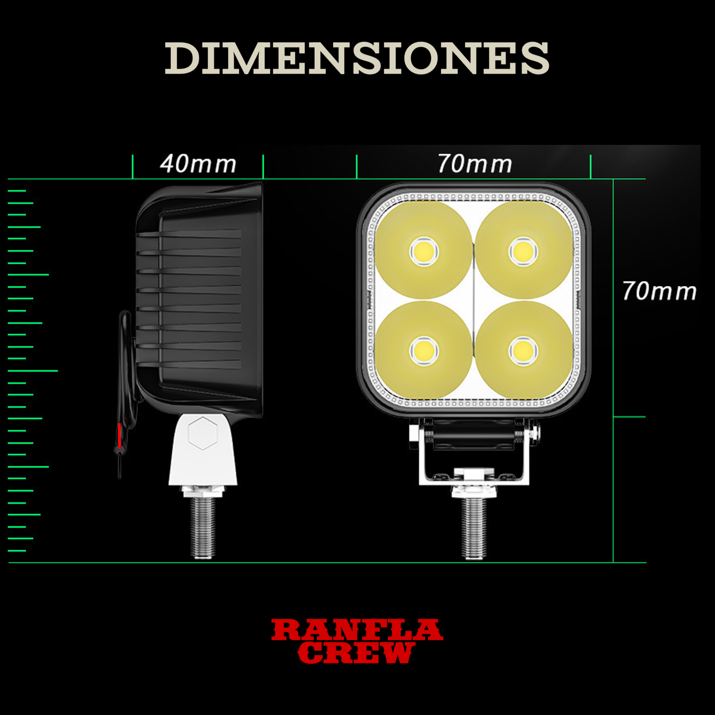 Faro auxiliar de 3" 20W. ALFA3-04