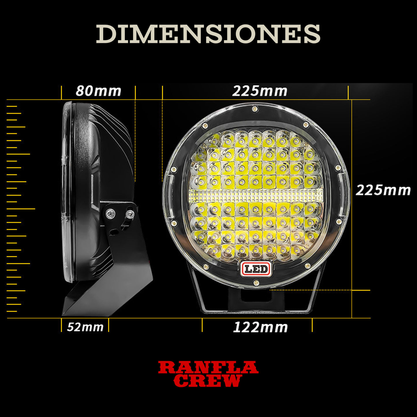 Faro Auxiliar de 9" 384W. DELTA9-128.