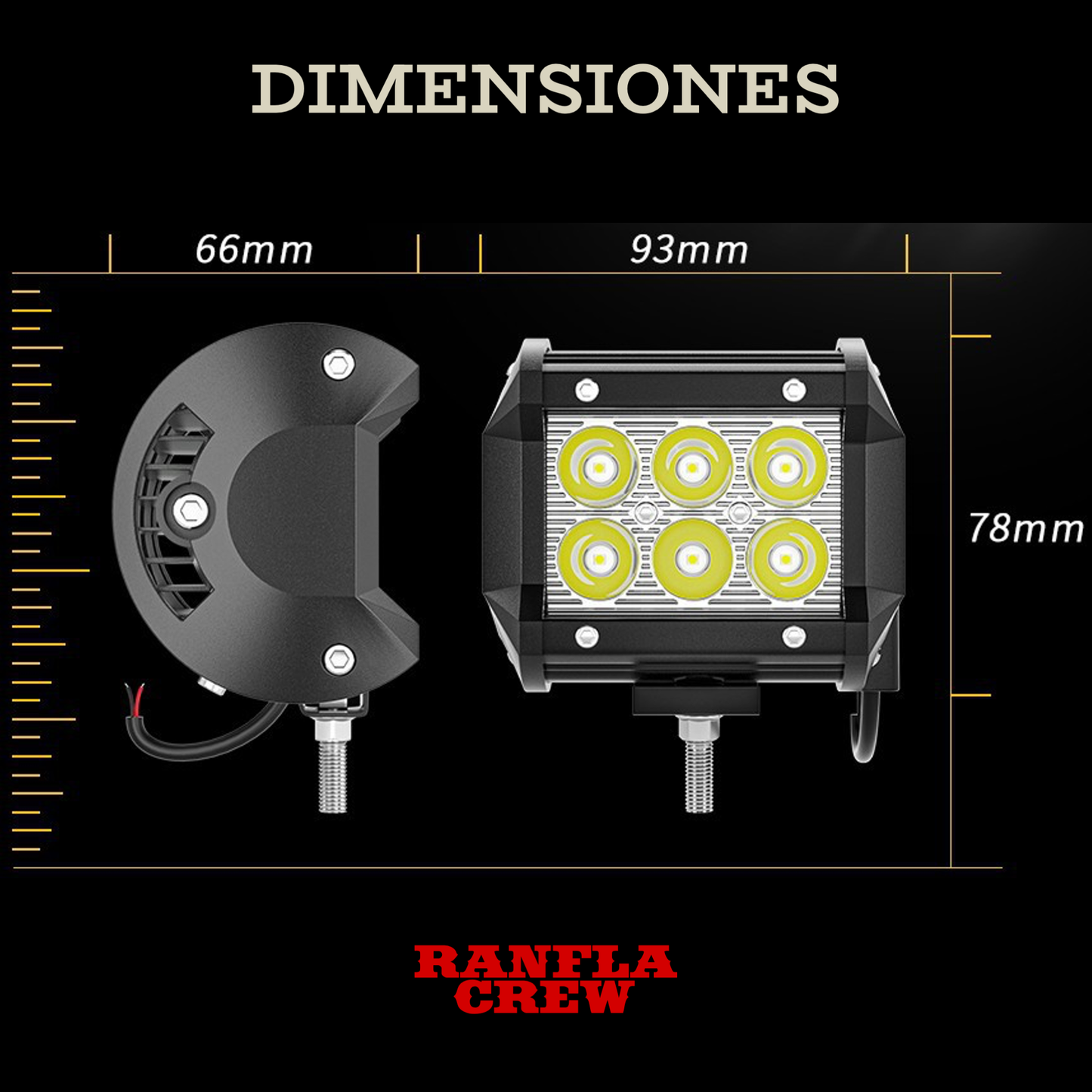 Kit de Faros Auxiliares de 4" 18W. BETA4-06