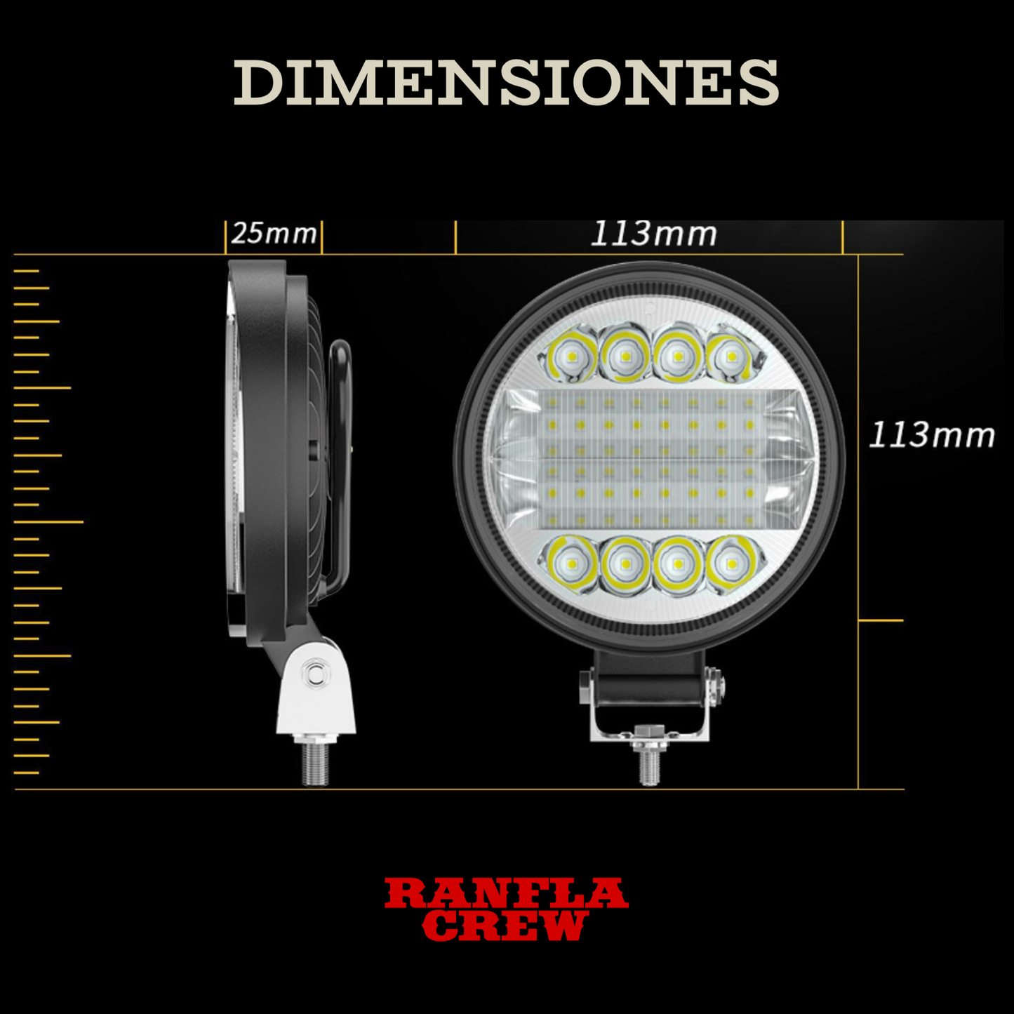 Faro auxiliar de 4" 72W. DELTA4-24