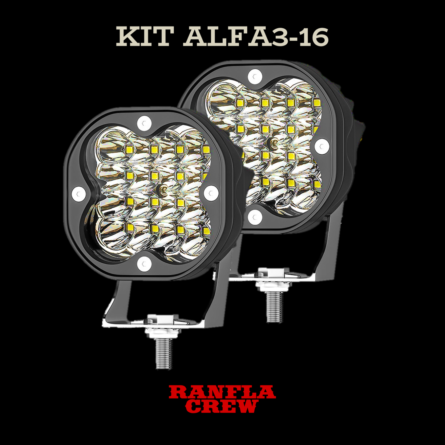 Kit de Faros Auxiliares de 3" 48W. 2 piezas ALFA3-16