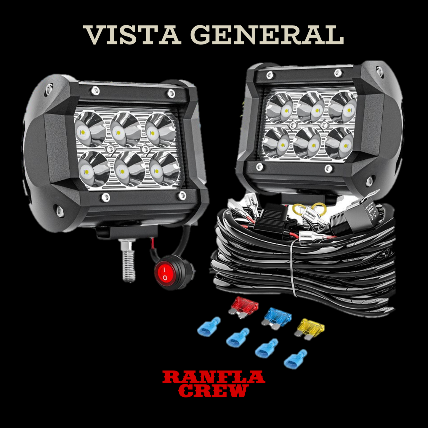 Kit de Faros Auxiliares de 4" 18W. BETA4-06