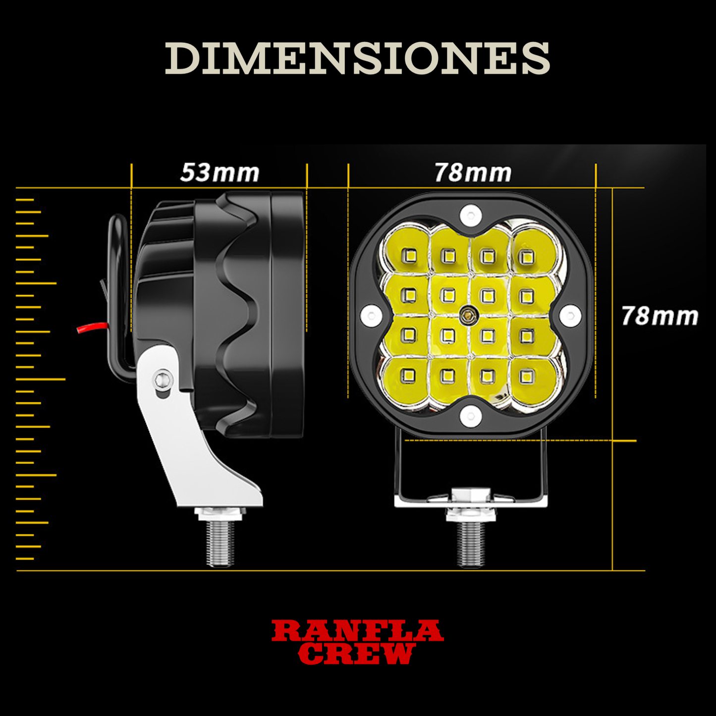 Kit de Faros Auxiliares de 3" 48W. 2 piezas ALFA3-16